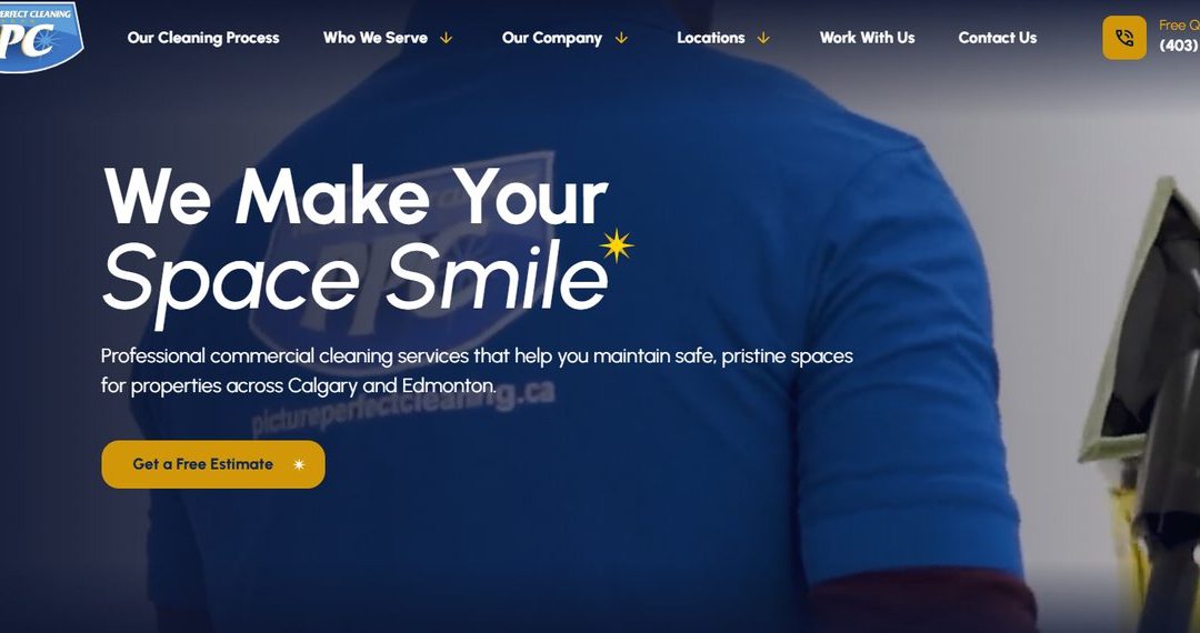 Professional janitorial team member with cleaning equipment in Calgary and Edmonton