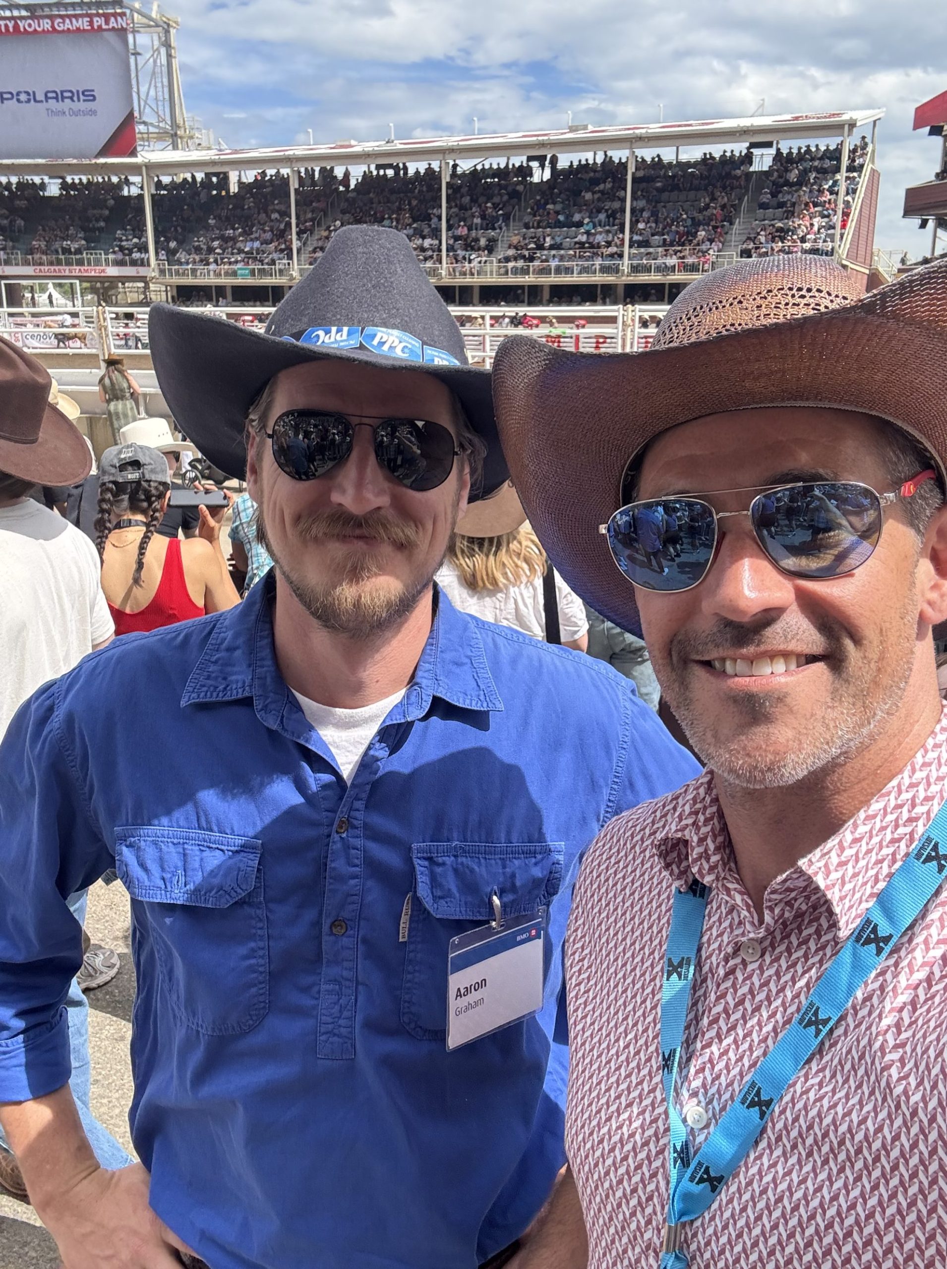 Picture Perfect Cleaning team attending the BMO 30X Party and Calgary Stampede Rodeo during Stampede 2025.